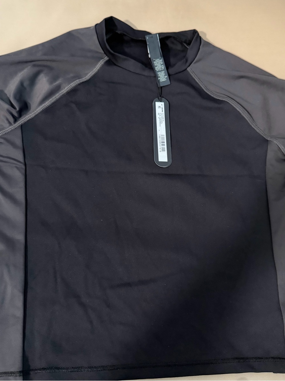 SKIMS Black and Gray Lightweight Long Sleeve Sweater